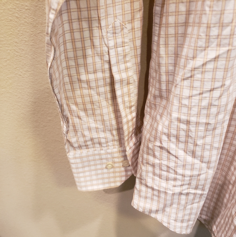 Hugo Boss Sharp Fit Gray Plaid Dress Shirt Size - Picture 4 of 5